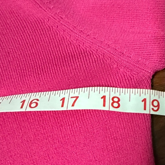 Joseph A Fuchsia Pink 3/4" Sleeve Elegant Women's Top With Bow Size M NWT - Picture 14 of 14
